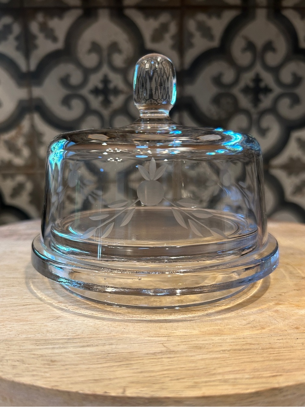 Vintage Princess House Heritage Collection glass dish with dome lid- EUC